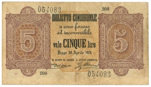 Lire biglietto consorziale - lire,