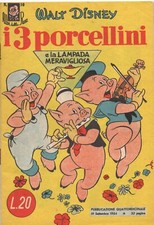 tre 3  porcellini la lampada meravigliosa albi della rosa walt disney  1954 n 10