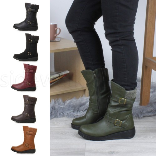 Stivali biker donna zeppa