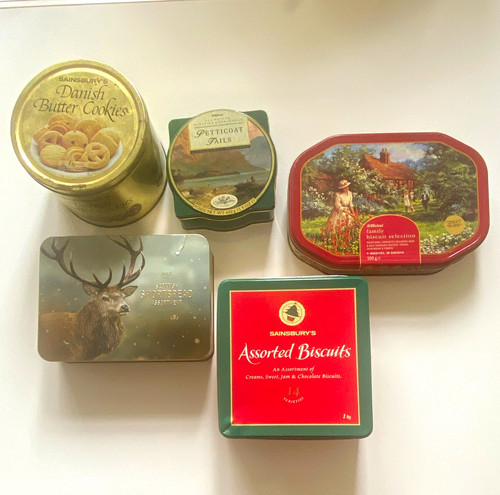 Sainsbury biscuit tin - biscuit,