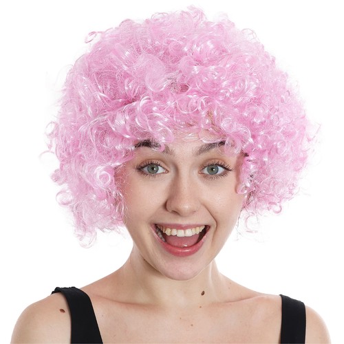 Parrucca afro rosa bambino - parrucca,