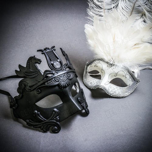 Maschera nera pegaso - nera, guerriero