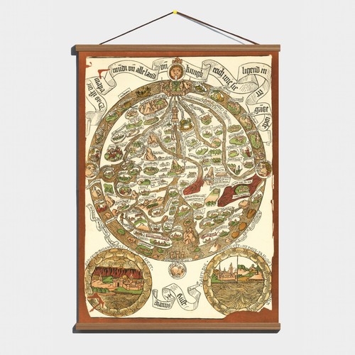 Antica mappa del - , mondo