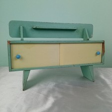 Mobile Soggiorno Legno Giocattolo Arredamento Epoca Bambole anni '40 Conservato