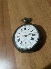 PERRIN GENEVE OROLOGIO A CIPOLLA ARGENTO vintage Watch Swiss Antico Da Tasca