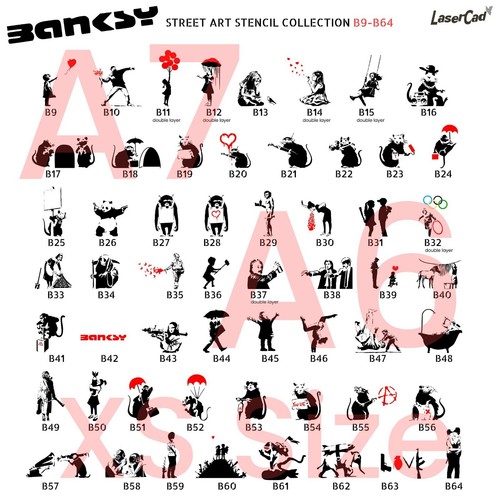Stencil banksy - stencil,