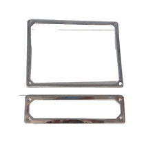 COPPIA CORNICI TARGA ANTERIORE + POSTERIORE IN ACCIAIO INOX FIAT 500 EPOCA