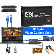1x Scheda di Acquisizione Video 4K USB 3.0 Dispositivo di Acquisizione Videogiochi Audio 1080P HDMI 60fps