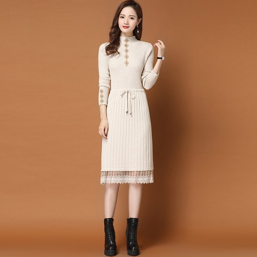 Donna maglia abito midi - maglia,