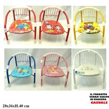 SEDIA SEDIOLINA IN ACCIAIO/PLASTICA PER BAMBINI BABY CON CUSCINO CHE SUONA