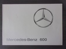 Brochure vendita MERCEDES BENZ 600 GROSSER orig 1964 USA Mkt - serie W100