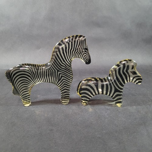 Lotto statuine zebra - 2, lucite