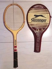Vintage Racchetta Da Tennis In Legno SLAZENGER GUILLERMO VILAS Anni 80
