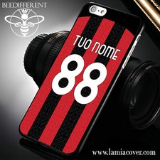 Cover maglia milan 2021 per cellulare personalizzabile tifosi rossoneri milano 