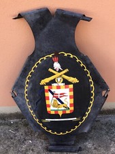 Placca metallica 80 per 54 cm in metallo con stemma 8º Reggimento artiglieria 