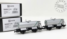 BS00072 coppia di carri cisterna FS trasporto nafta e benzina MILANO di Epoca II