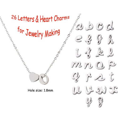 Ciondoli cuore lettere - cuore,