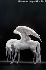 Pegasus model Horse artist resin - White resin figurine - Unpainted - 10" tall
