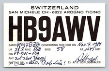 Radioamatore QSL/QSO HB9AWV