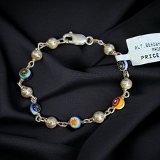 Bracciale perle Millefiore in