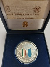 napoli campione d'italia 1986-1987 medaglia celebrativa in argento