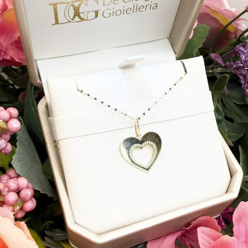 Collana con cuore traforato - , e