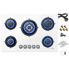 Piano cottura a gas a 5 fuochi
