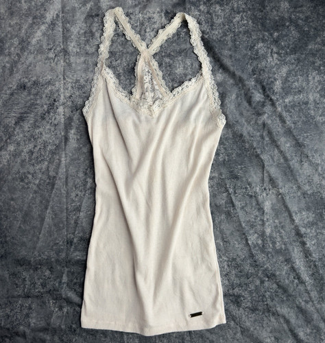 Hollister bianco pizzo - , orlo