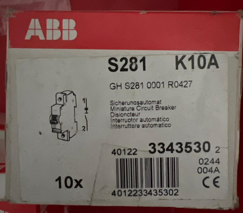 Abb auto circuit breaker s281 - abb,