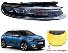 FANALE ANTERIORE DX LUCE DIURNA A LED CITROEN C3 DAL 2016 AL 2020 NUOVO
