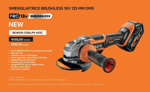 Smerigliatrice angolare 125 - angolare, mm