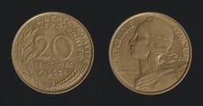 FRANCIA 20 CENTIMES 1963 KM #