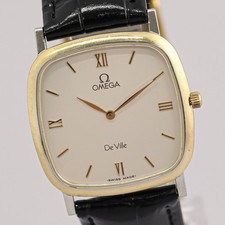 **QUASI NUOVO** Orologio Uomo Vintage OMEGA De Ville Cal.1478 Quarzo Oro Romano 30mm