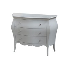 COMO' CASSETTIERA BOMBATO BIANCO, 116X41X85 H, POMELLI SVAROSKI