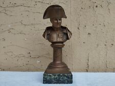 ANTICA SCULTURA MEZZOBUSTO IN BRONZO DI NAPOLEONE CON BASE IN MARMO Altezza 19