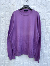 Brooksfield Pullover girocollo in cotone Slim Fit  men's uomo lilla - 56 / 3XL