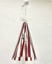 Lampada a sospensione in vetro di Murano Ø 24 cm – design moderno rosso e Trasp