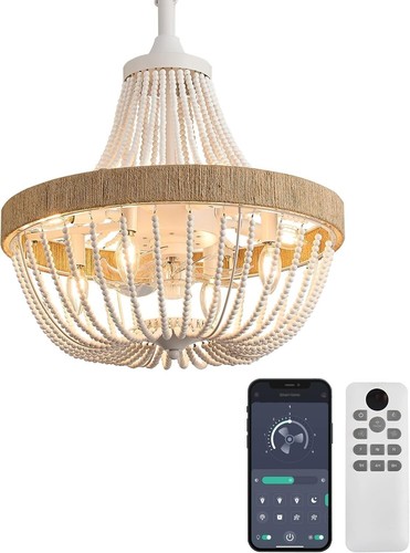 Lampadario rustico bianco - , 20"