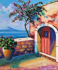 Quadri dipinti di paesaggi e