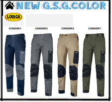 PANTALONI DA LAVORO ELASTICI UOMO POLYCOTONE PANTALONE RINFORZATO STRETCH