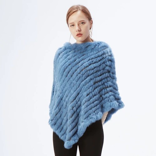 Poncho donna lavorato maglia - a,