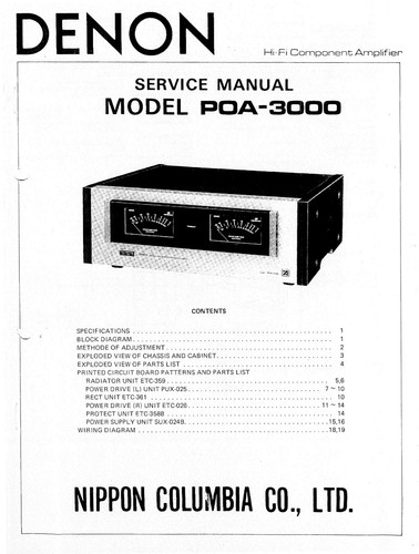 Manuale servizio per denon - manuale,