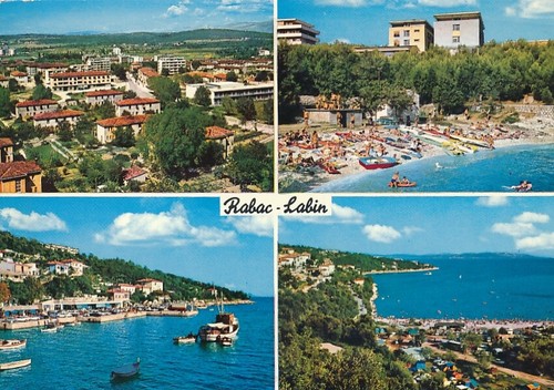 Vecchia cartolina rabac - vecchia,