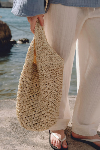 Borsa tracolla paglia - in,