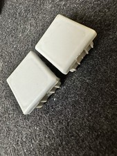 Lotto di 2 tappi terminali per telaio scrivania Ikea Galant grigio/argento