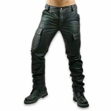Uomo Nuovo Pelle Pantalone