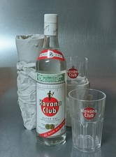 Rum Ron Havana Club Silver Dry + 12 Bicchieri in plastica segrafati