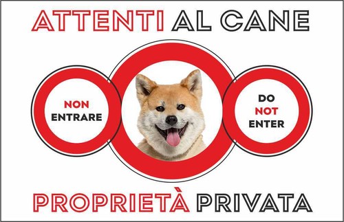 Cartello segnaletico attenti - cartello,