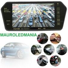 MONITOR TOUCH AUTO SPECCHIETTO RETROVISORE LCD DA 7 POLLICI BLUETOOTH MP5 MP3 PV