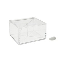 6X Scatola Plexiglass portaconfetti 10x10x6 con separatori BOMBONIERA 0XAU